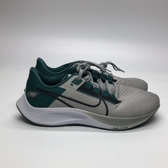 Mens Nike Air Zoom Pegasus 38 Eagles Grey/Black/Blue DJ0824-001 USED Size 9 - Picture 2 of 10